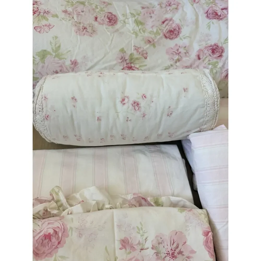 Rachel Ashwell Peony Shabby Chic Treasures Twin Comforter Set 9 Piece Vintage